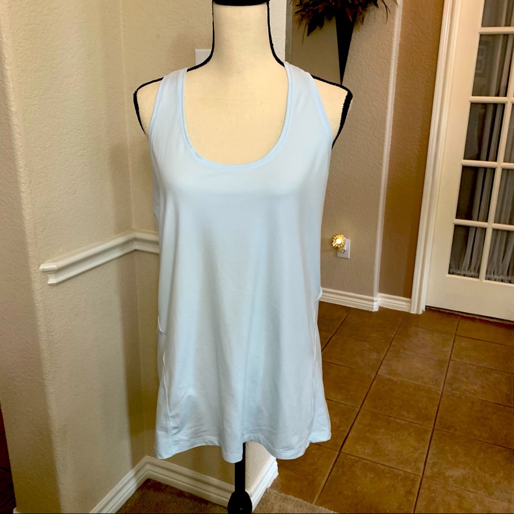 Athleta light blue razorback athletic top Size XL